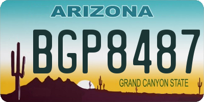 AZ license plate BGP8487