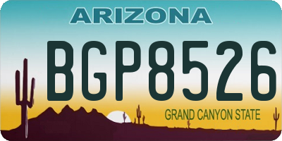 AZ license plate BGP8526
