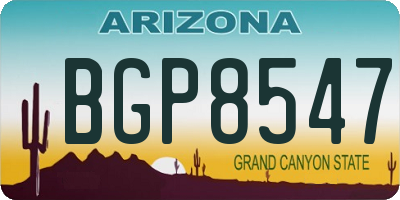 AZ license plate BGP8547