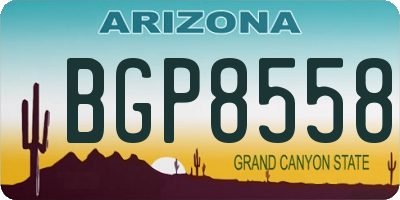 AZ license plate BGP8558