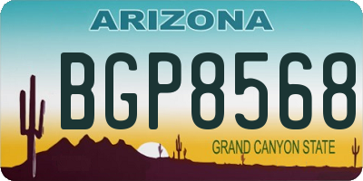 AZ license plate BGP8568