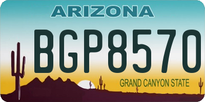 AZ license plate BGP8570