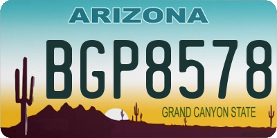 AZ license plate BGP8578