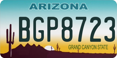 AZ license plate BGP8723