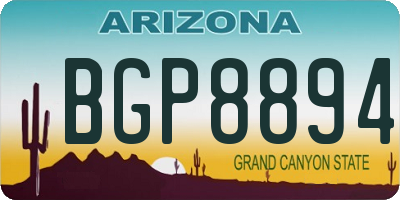 AZ license plate BGP8894