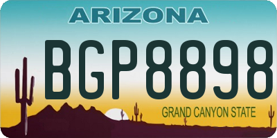 AZ license plate BGP8898