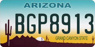 AZ license plate BGP8913