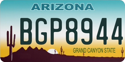 AZ license plate BGP8944