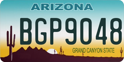 AZ license plate BGP9048