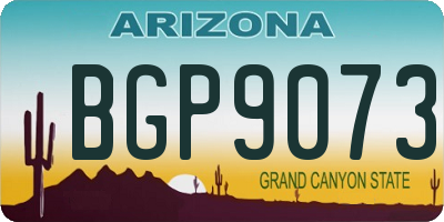 AZ license plate BGP9073