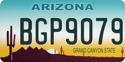 AZ license plate BGP9079