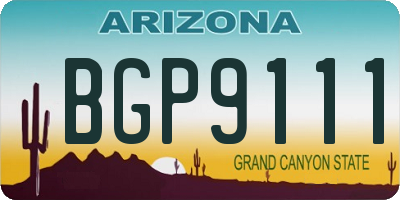 AZ license plate BGP9111