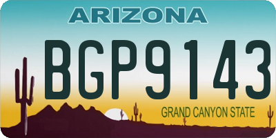 AZ license plate BGP9143
