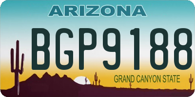 AZ license plate BGP9188