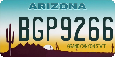 AZ license plate BGP9266