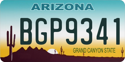 AZ license plate BGP9341