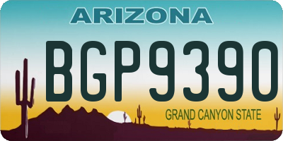 AZ license plate BGP9390