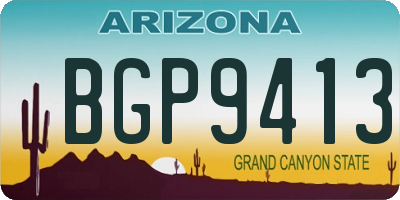 AZ license plate BGP9413