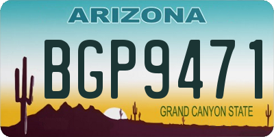 AZ license plate BGP9471