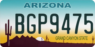 AZ license plate BGP9475