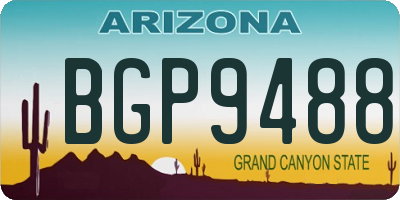 AZ license plate BGP9488