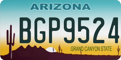 AZ license plate BGP9524