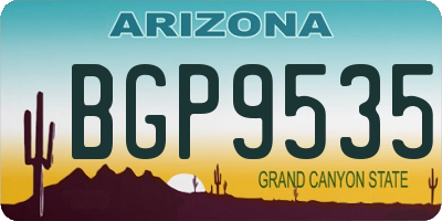 AZ license plate BGP9535