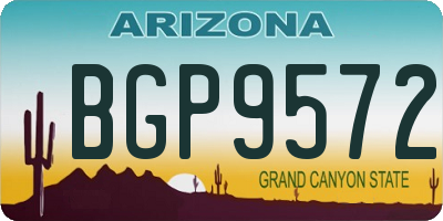AZ license plate BGP9572