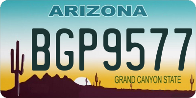 AZ license plate BGP9577