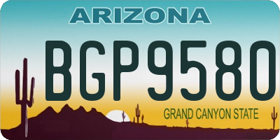 AZ license plate BGP9580