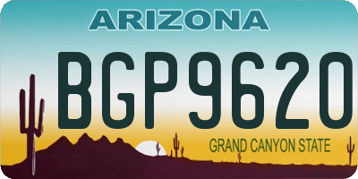 AZ license plate BGP9620