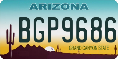 AZ license plate BGP9686
