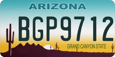 AZ license plate BGP9712