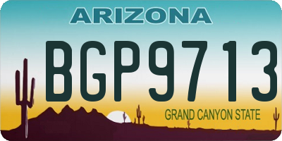 AZ license plate BGP9713