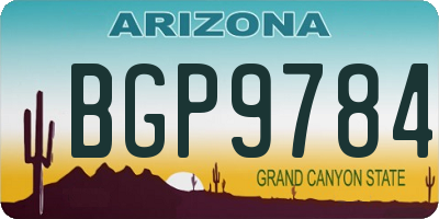AZ license plate BGP9784