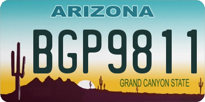 AZ license plate BGP9811