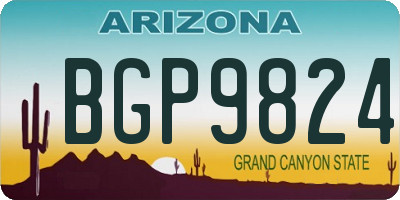 AZ license plate BGP9824