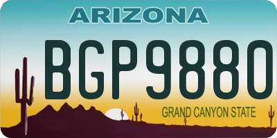 AZ license plate BGP9880