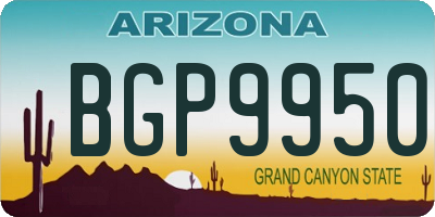 AZ license plate BGP9950