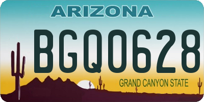 AZ license plate BGQ0628