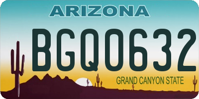 AZ license plate BGQ0632