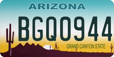 AZ license plate BGQ0944