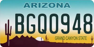 AZ license plate BGQ0948