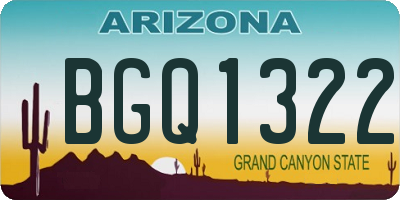 AZ license plate BGQ1322