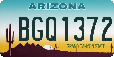 AZ license plate BGQ1372