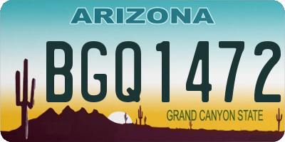 AZ license plate BGQ1472