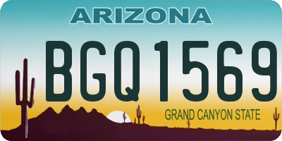 AZ license plate BGQ1569