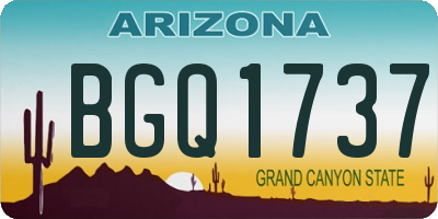 AZ license plate BGQ1737