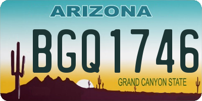 AZ license plate BGQ1746