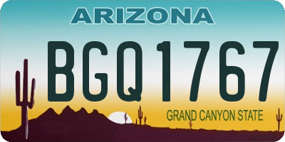 AZ license plate BGQ1767